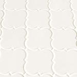 MSI Glazed Arabesque Ceramic Tile for Kitchen Backsplash, Wall Tile for Bathroom, Shower Wall Tile, 10.83 in. x 15.5 in. Mesh-Mounted Mosaic Tile, Whisper White (AMZ-MD-00218-SAM)