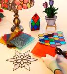 CHICSHIS 50 Transparent Stained Glass Sheets Bulk, Variety Colors Textured Cathedral Art Glass Sheets for DIY Mosaic Crafts, 4”x6” Vibrant Colored Glass Tiles Pieces for Home Decor