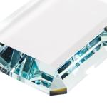 Nagpew 2 Pack Rectangle Paperweight, Clear Glass Letterweight, Transparent Decorative Block Tiles for Home Office Desktop Decor, Crafts, Projects, Ornaments, Books