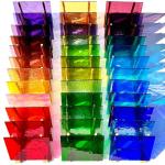 ILLUCKAI 36 Sheets Transparent Stained Glass Sheets, 6 x 4 Inch Cathedral Art Glass Mosaic Tiles Supplies, Assorted Colors for Stained Glass Projects