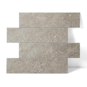 Colamo 10pcs Rock Grey Peel and Stick Wall Tiles, Self Adhesive Matte Faux Stone Brick for Accent Wall Tiles,Stick on Backsplash for Kitchen Living Room,Bedroom,Bathroom,Fireplace