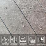 Colamo 10pcs Rock Grey Peel and Stick Wall Tiles, Self Adhesive Matte Faux Stone Brick for Accent Wall Tiles,Stick on Backsplash for Kitchen Living Room,Bedroom,Bathroom,Fireplace