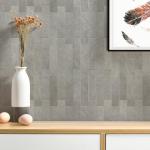 Colamo 10pcs Rock Grey Peel and Stick Wall Tiles, Self Adhesive Matte Faux Stone Brick for Accent Wall Tiles,Stick on Backsplash for Kitchen Living Room,Bedroom,Bathroom,Fireplace