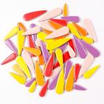 454g Petal Ceramic Mosaic Tiles for Crafts Art, Water Drop Flower Tiles Irregular Ceramic Tiles Bulk, 0.4 inch Square Glazed Porcelain for DIY Mosaic Craft Supplies (WD586)