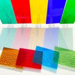 ILLUCKAI 36 Sheets Transparent Stained Glass Sheets, 6 x 4 Inch Cathedral Art Glass Mosaic Tiles Supplies, Assorted Colors for Stained Glass Projects