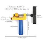 Glass Cutter Hand Tool, 2 In 1 Manual Tile Cutter With 2pcs Blades for Home DIY Cutting Glass, Mirror, Ceramic Tile, Glazed Tiles(Gold)