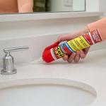 Flex Caulk, Silicone, Waterproof & Weatherproof Sealant, Strong, Indoor, Outdoor, Bath, Kitchen, Shower, Sink, Window, Baseboards, Door, RV, Roof, Wood, Glass, Tile, Marine, Clear, 6.5 oz, 1-Pack