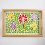 454g Petal Ceramic Mosaic Tiles for Crafts Art, Water Drop Flower Tiles Irregular Ceramic Tiles Bulk, 0.4 inch Square Glazed Porcelain for DIY Mosaic Craft Supplies (WD586)