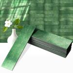 OYASIMI 80-Piece Metallic Look Dark Green Thick PVC Peel and Stick Backsplash, 2" x 8" Waterproof Subway Tile Peel and Stick Wall Tiles for Kitchen and Bathroom