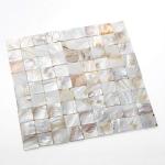 MDLUU 350Pcs Mother of Pearl Mosaic Tiles, Natural Shell Tiles, Square Mosaic Pieces for Home Decoration, Crafts, 0.8"(L) x 0.8"(W) x 0.078"(T)