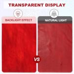 PATIKIL 4 x 6 Inch Transparent Stained Glass Sheets, 2 Sheets Mosaic Glass Variety Pack Tiles for Art Supplies Crafts Projects, Orange-Red