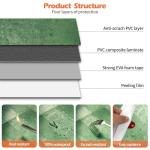 OYASIMI 80-Piece Metallic Look Dark Green Thick PVC Peel and Stick Backsplash, 2" x 8" Waterproof Subway Tile Peel and Stick Wall Tiles for Kitchen and Bathroom