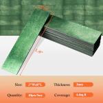 OYASIMI 80-Piece Metallic Look Dark Green Thick PVC Peel and Stick Backsplash, 2" x 8" Waterproof Subway Tile Peel and Stick Wall Tiles for Kitchen and Bathroom