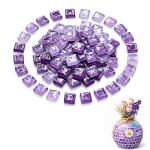 Translucent Purple Glass Mosaic Tiles - 100g