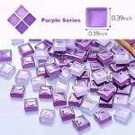 Translucent Purple Glass Mosaic Tiles - 100g