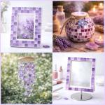 Translucent Purple Glass Mosaic Tiles - 100g