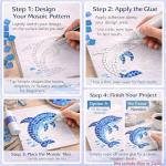 Translucent Purple Glass Mosaic Tiles - 100g