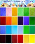 Rainbow Stained Glass Sheets for Crafts - 24 Pack
