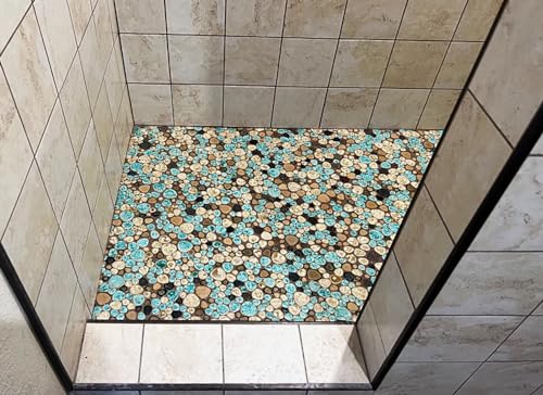 Blujellyfish Pebble Porcelain Shower Floor Tile