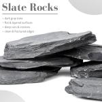 Natural Slate Rock Aquarium Stones - 6 Pack