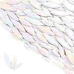 Iridescent White Leaf Petal Mosaic Tiles, 500g
