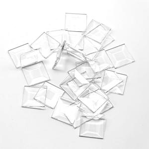 1.5" Beveled Glass Square Tiles - 30 Pack