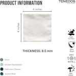 Matte White 4x4 Porcelain Subway Zellige Tile