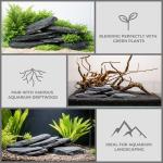 Natural Slate Rock Aquarium Stones - 6 Pack