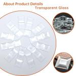 1.5" Beveled Glass Square Tiles - 30 Pack