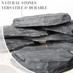 Natural Slate Rock Aquarium Stones - 6 Pack