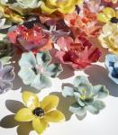 Lanyani 10 Iridescent Flower Mosaic Tiles