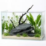 Natural Slate Rock Aquarium Stones - 6 Pack