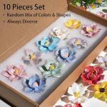 Lanyani 10 Iridescent Flower Mosaic Tiles