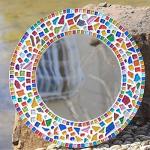 Red Mosaic Glass Tiles for Home Decor and Crafts