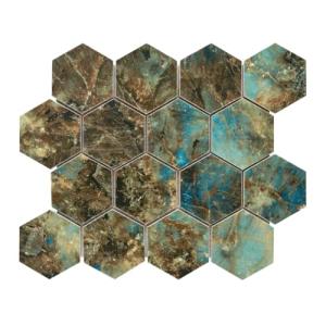 Green Emerald Hexagon Porcelain Mosaic Shower Tile