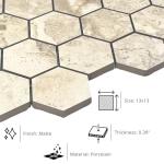 Cappadocia Hexagon Porcelain Mosaic Tile 12x12