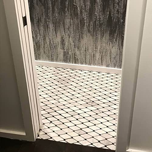 Carrara White Marble Rhomboid Mosaic Shower Tile