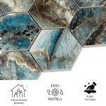 Green Emerald Hexagon Porcelain Mosaic Shower Tile