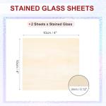 Apricot Stained Glass Mosaic Tiles - 4x4 Inch