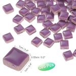 205pcs Purple Ceramic Mosaic Tiles for DIY Projects
