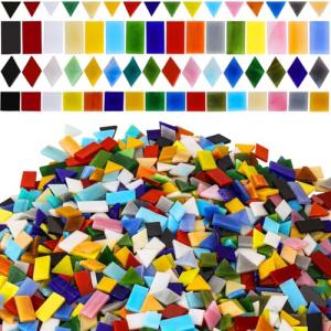 Assorted Glass Mosaic Tiles for Art Projects