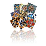 Mexican Talavera Ceramic Tile Sampler - 9 Designs