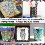Assorted Glass Mosaic Tiles for Art Projects