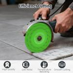 BURMONG 5PCS 4.5"(115 * 22.23mm) Glass Cutting Disc for Angle Grinder, Rock Slab Grinding Disc Diamond Cutter Saw Blade, Ultra-Thin Cutting Grinding for Marble Granite Porcelain Tile Glass