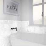 Daltile Perpetuo 12" X 24" Porcelain Marble Look Floor Tile in Polished Brilliant White (9 pieces per carton) (17.01 sqft per carton)