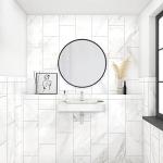 Daltile Perpetuo 12" X 24" Porcelain Marble Look Floor Tile in Polished Brilliant White (9 pieces per carton) (17.01 sqft per carton)