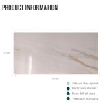 Tenedos TRCD-CLG-Gloss Siena White Greyish Oro Gold Brownish 12x24 Calacatta Marble Look Porcelain Gloss Shiny Floor Wall Tile (Box of 10 Pieces (18.84 Square feet))