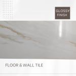 Tenedos TRCD-CLG-Gloss Siena White Greyish Oro Gold Brownish 12x24 Calacatta Marble Look Porcelain Gloss Shiny Floor Wall Tile (Box of 10 Pieces (18.84 Square feet))