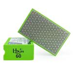 HXIN Diamond Hand Polishing Pad Diamond Sanding Block Foam Backed Diamond Sponge Sanding Pads for Wet or Dry Grinding polishing for Granite Marble Stone Tile Glass Ceramic (1, 60# Cubic)