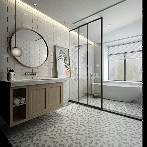 Matte Grey Honeycomb 2x2 Porcelain Mosaic Tile